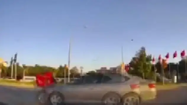 Kuryenin öldüğü kaza kamerada