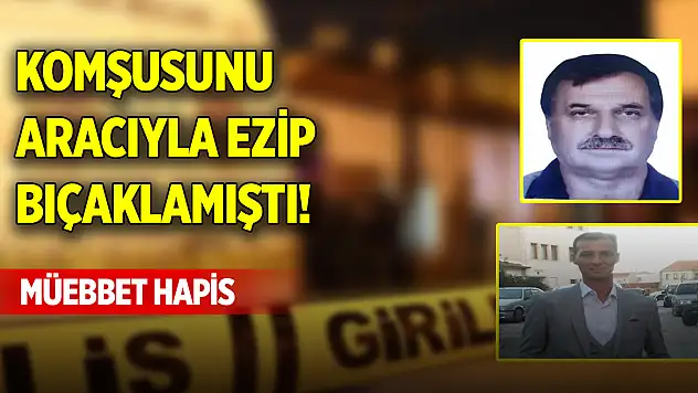 Komşusunu aracıyla ezip, bıçaklamıştı! Müebbet hapis
