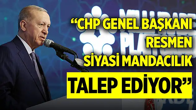 Cumhurbaşkanı Erdoğan: CHP Genel Başkanı resmen siyasi mandacılık talep ediyor