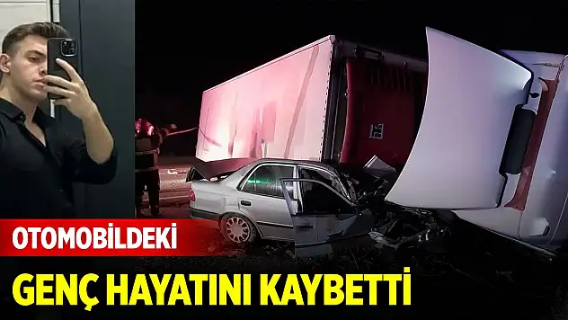 TIR'ın üzerine devrildiği otomobildeki baba yaralandı, oğlu öldü