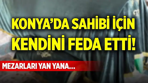 Konya'da sahibi için kendini feda etti! Mezarları yan yana…