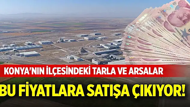 Konya'nın ilçesindeki tarla ve arsalar bu fiyatlara satışa çıkıyor!