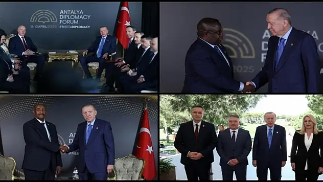 Cumhurbaşkanı Erdoğan'ın, Antalya'daki diplomasi trafiği sürüyor
