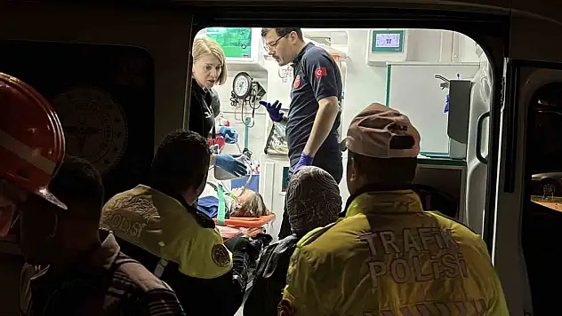 Önce takla attı sonra yandı