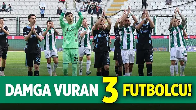 Konyaspor'da 3 futbolcu altın karmada!
