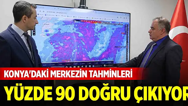 Konya'daki merkezin hava tahminleri yüzde 90 doğru çıkıyor