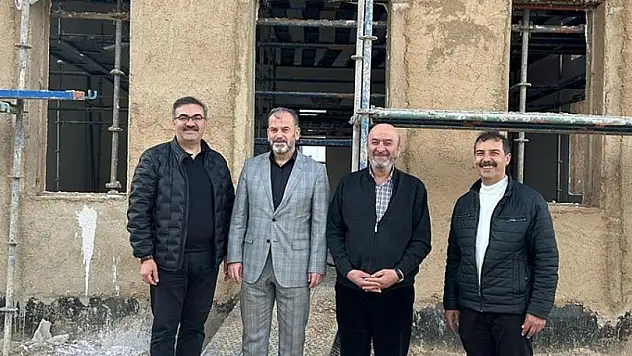 Müftü Öge, Meram'daki cami inşaatını inceledi