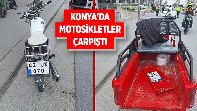 Konya'da motosikletler çarpıştı: 3 yaralı