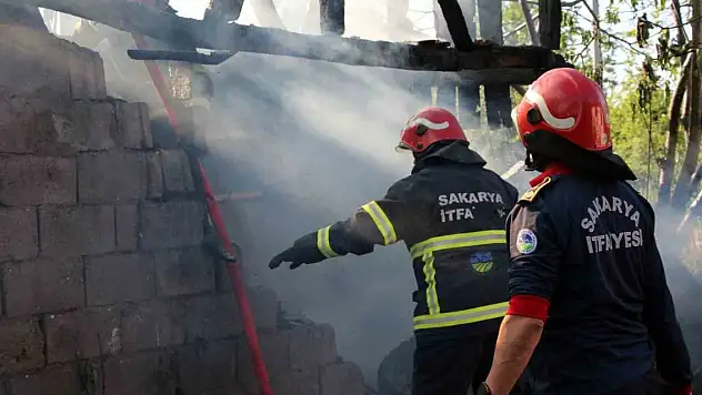 Samanlık küle döndü