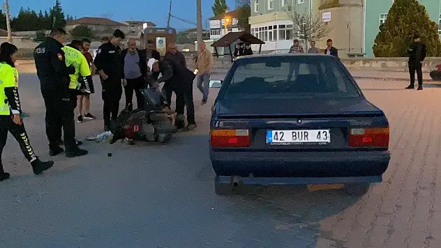 Kulu'da motosikletli yaralandı