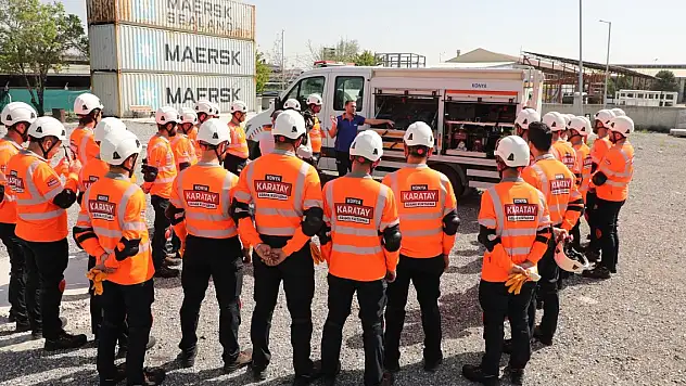 Karatay Belediyesi Arama ve Kurtarma Ekibi sahaya hazır