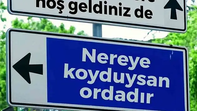 Trafik levhalarında anne sözleri