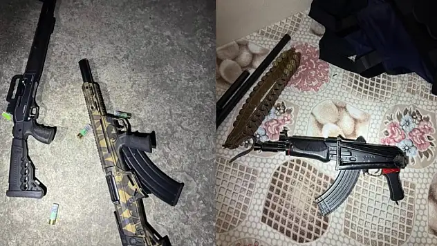 Adana'da EYP ile biri kalaşnikof 6 silah ele geçirildi: 2 tutuklama