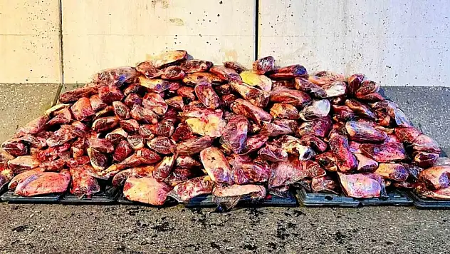 Piyasa değeri 1 milyon 360 bin Türk Lirası olan mühürsüz et ele geçirildi