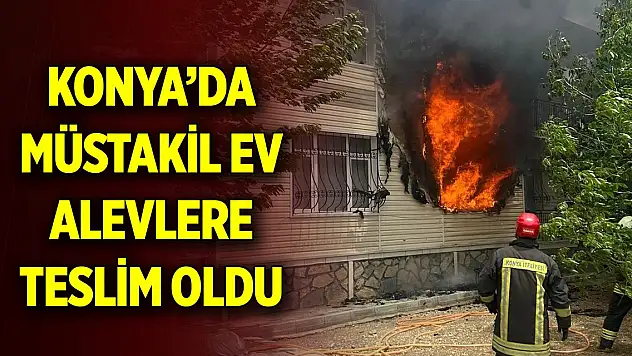 Konya Kulu'da müstakil evde yangın