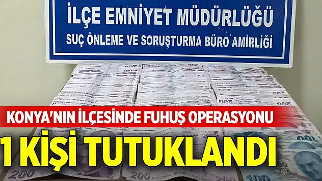 Konya'nın ilçesinde fuhuş operasyonu: 1 kişi tutuklandı