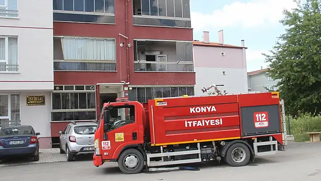 Konya'da yangın! Bir kişi dumandan etkilendi
