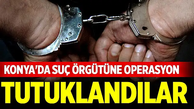 Konya'da suç örgütüne operasyon... 9 zanlı tutuklandı