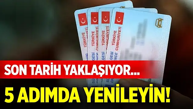 Son tarih yaklaşıyor... Eski tip sürücü belgelerinizi 5 adımda yenileyin!