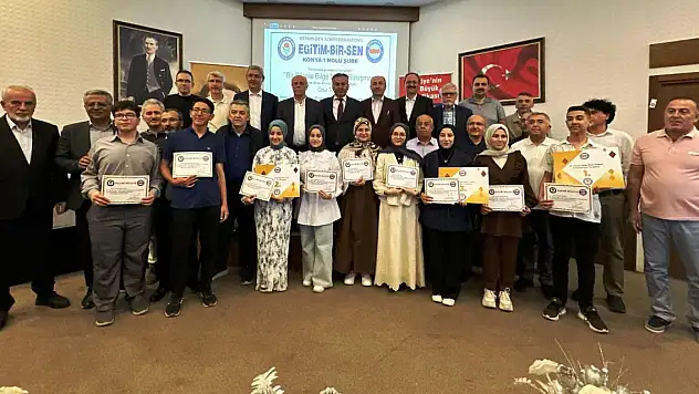 EBS Konya'dan dereceye girenlere ödül