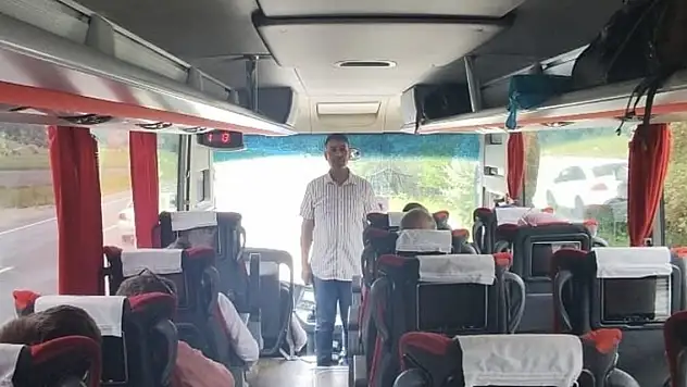 Konya'da yolcu otobüsünde sivil denetim... Sürücü ceza yedi