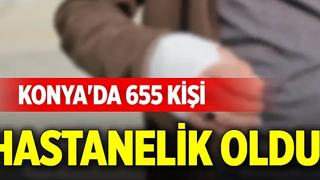 Konya'da 655 kişi hastanelik oldu!