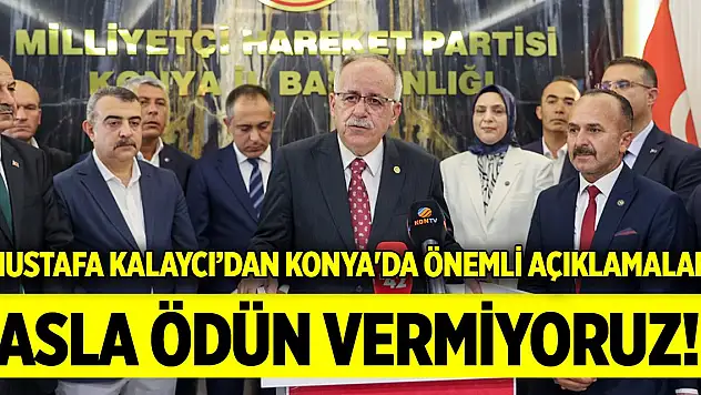 Mustafa Kalaycı'dan Konya'da önemli açıklamalar...Asla ödün vermiyoruz!