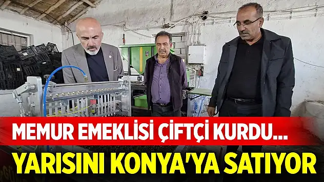 Memur emeklisi çiftçi kurdu... Ürettiklerinin yarısını Konya'ya satıyor
