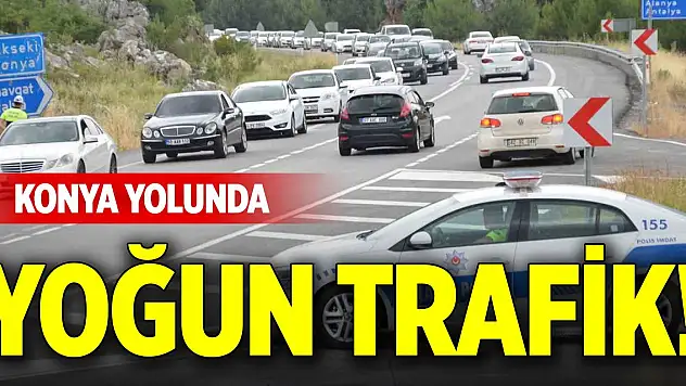 Konya yolunda yoğun trafik!