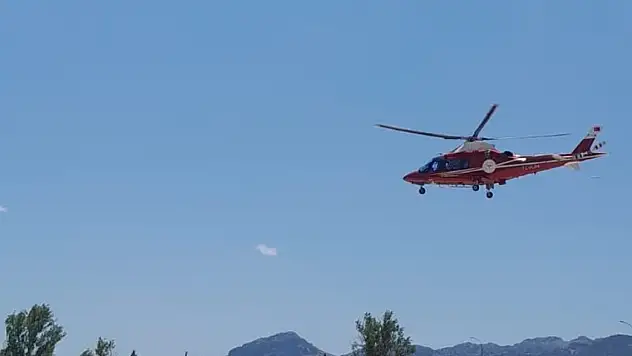 İş yerinde kalp krizi geçiren kişi hava ambulansıyla Konya'ya sevk edildi