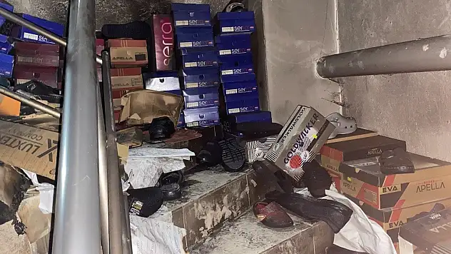 Konya'da iş yerinin bodrum katında yangın