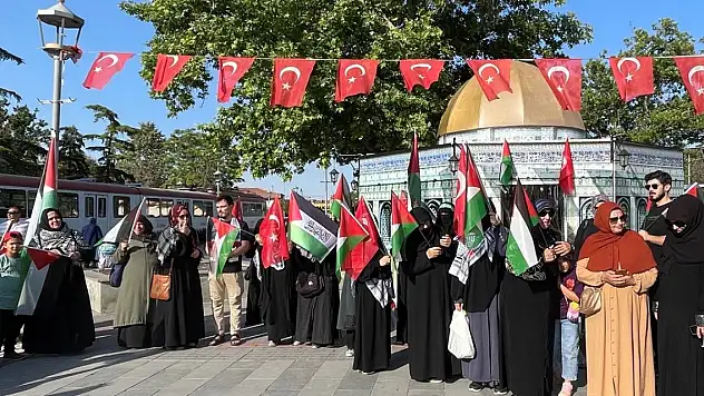 Konya'da 'Küresel Gazze Yürüyüşü'ne destek gösterisi yapıldı