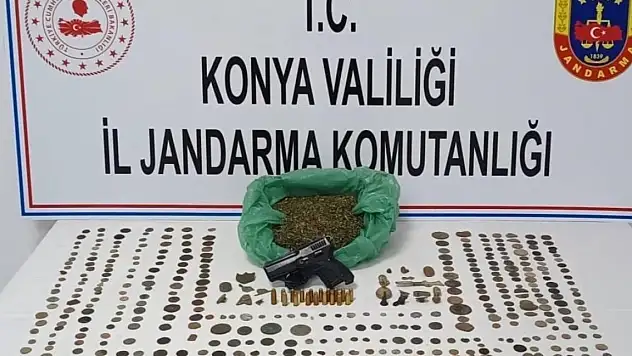 Konya'da jandarmadan tarihi eser operasyonu