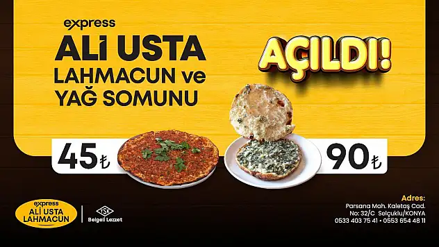 Konya Ali Usta Lahmacun ve Yağ Somunu