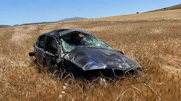 Konya'da otomobil devrildi... 4 kişi yaralandı