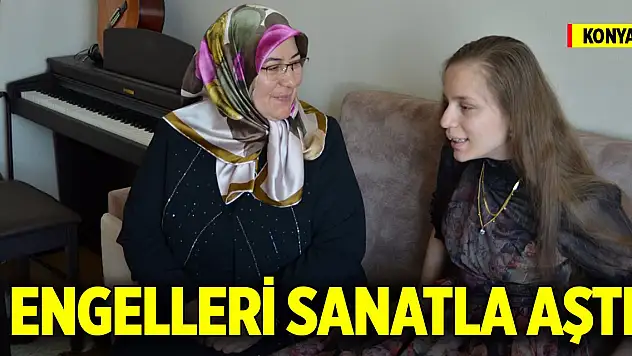Konya'da serebral palsi hastası engelleri sanatla aştı
