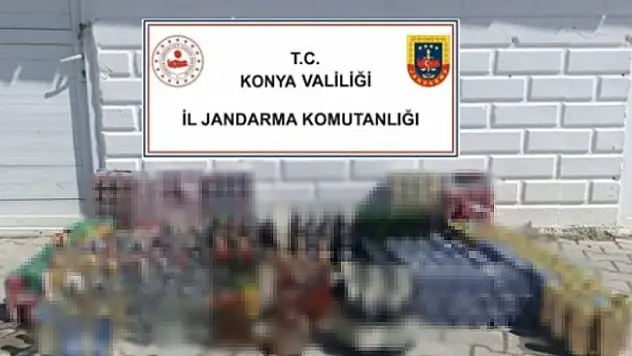 Konya'da izinsiz alkollü içecek satışına darbe
