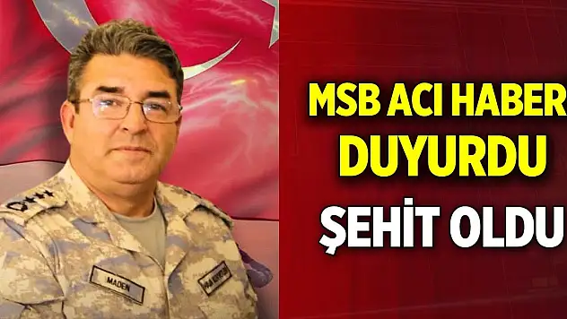 MSB acı haberi duyurdu! Hava Piyade Albay İsmail Haldun Maden şehit oldu