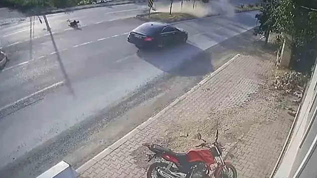 Konya'da motosikletten düşen kişi metrelerce sürüklendi