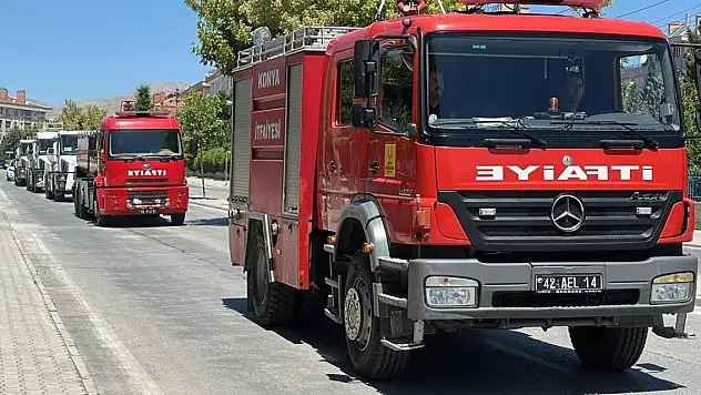 Konya İtfaiyesi İzmir için seferber oldu