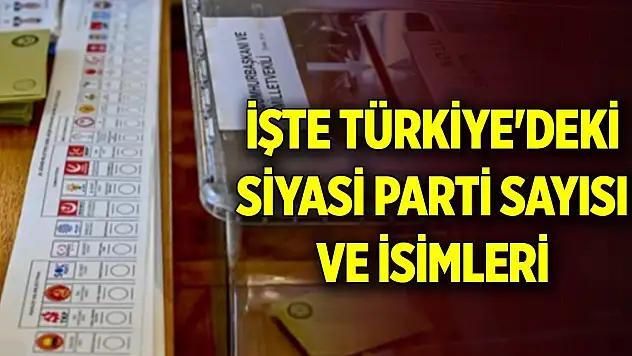 Kayıtlar güncellendi! İşte Türkiye'deki siyasi parti sayısı ve isimleri