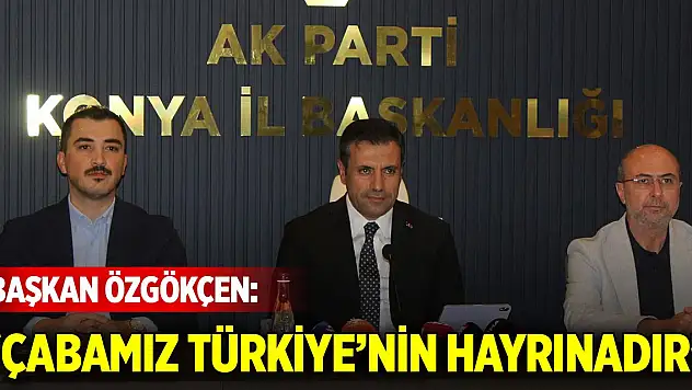 AK Parti Konya İl Başkanı Özgökçen: Çabamız Türkiye'nin hayrınadır