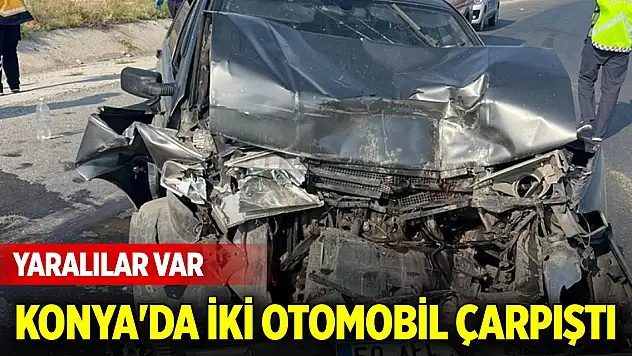 Konya'da iki otomobilin çarpışması sonucu 7 kişi yaralandı