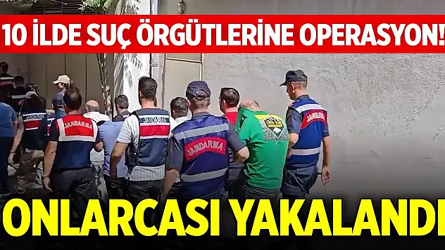 10 ilde suç örgütlerine operasyon! Onlarcası yakalandı