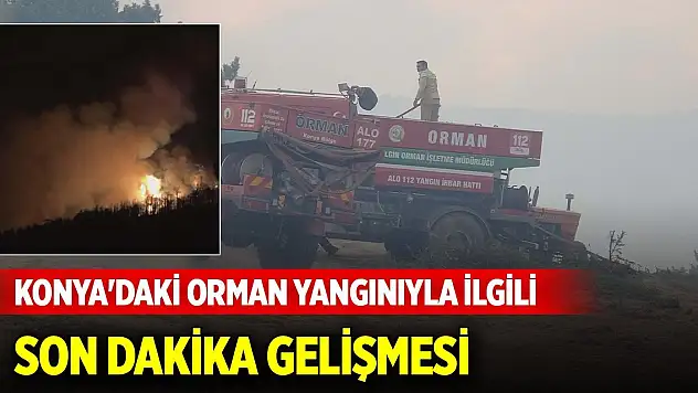 Konya'daki orman yangınıyla ilgili son dakika gelişmesi