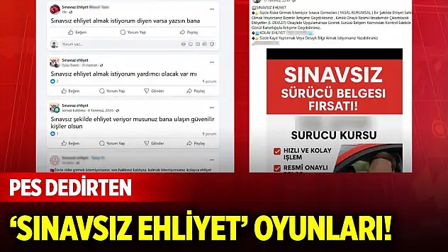 Pes dedirten 'sınavsız ehliyet' oyunları!