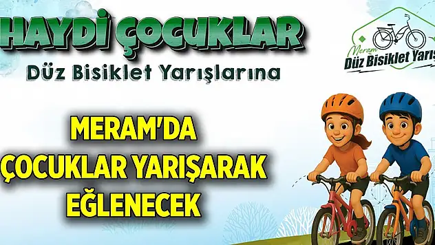 Meram'da çocuklar yarışarak eğlenecek