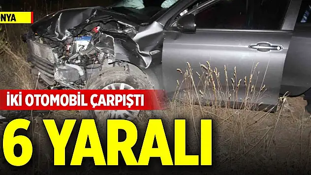 Konya'da iki otomobil çarpıştı: 6 yaralı