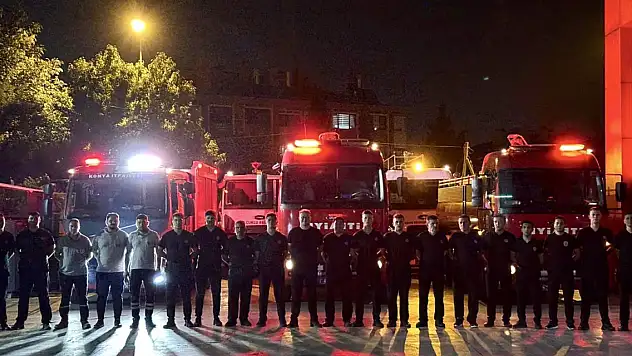 Konya itfaiyesi Bursa'daki yangına destek için yola çıktı