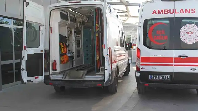 Konya'da üzerine saman balyası düşen şahıs yaralandı